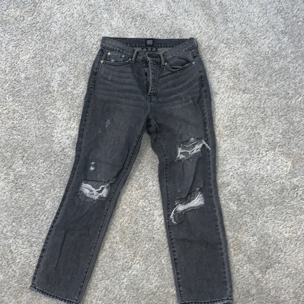 Black/grey BDG Slim Straight Jeans